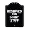 Signmission Reserved Parking for Night Staff Heavy-Gauge Aluminum Architectural Sign, 24" x 18", BW-1824-23088 A-DES-BW-1824-23088 - alternate 1